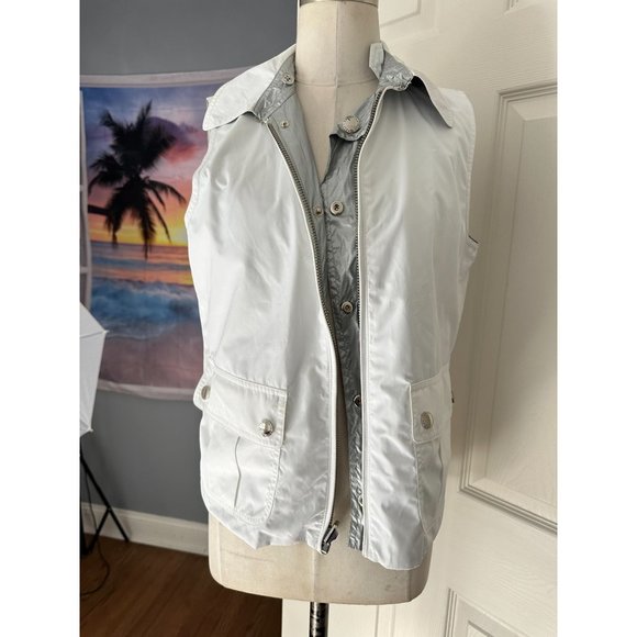 Lauren Ralph Lauren reversible vest white and silver MED - Picture 1 of 6